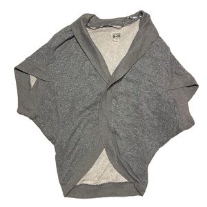 CONVERSE Gray Short Sleeve Open‎ Sweatshirt Vest